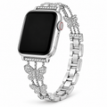 FloraTie Butterfly Crystal Metal Band Compatible with Apple Watch