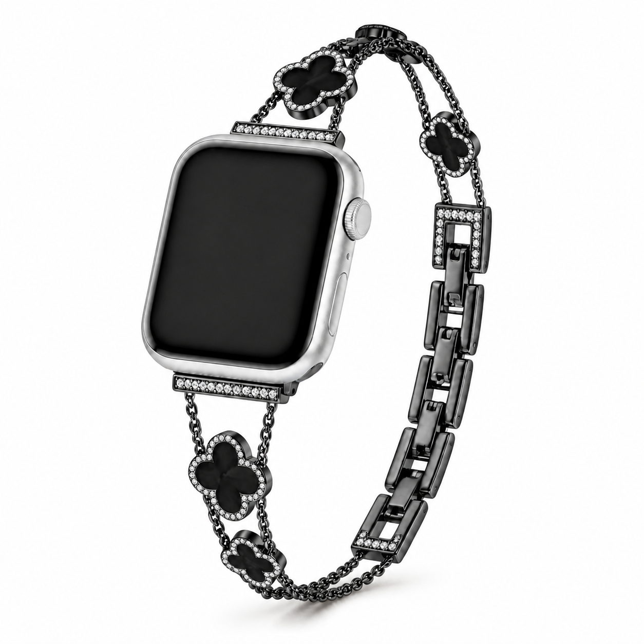 FloraTie Clover Crystal Bracelet Band Compatible with Apple Watch