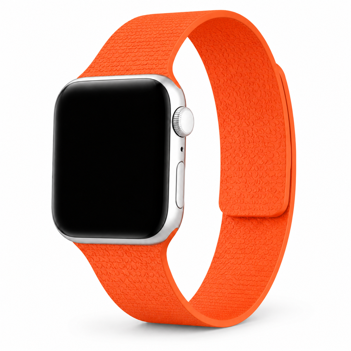 FloraTie Litchi-Grain Magnetic Silicone Band Compatible with Apple Watch