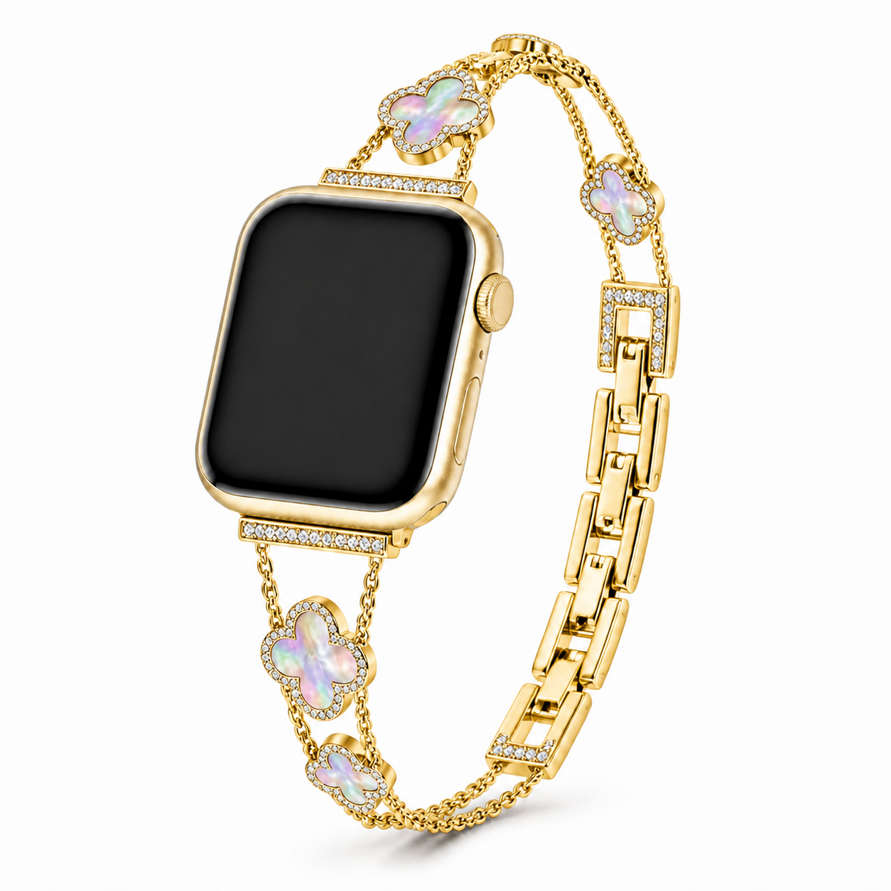 FloraTie Clover Crystal Bracelet Band Compatible with Apple Watch