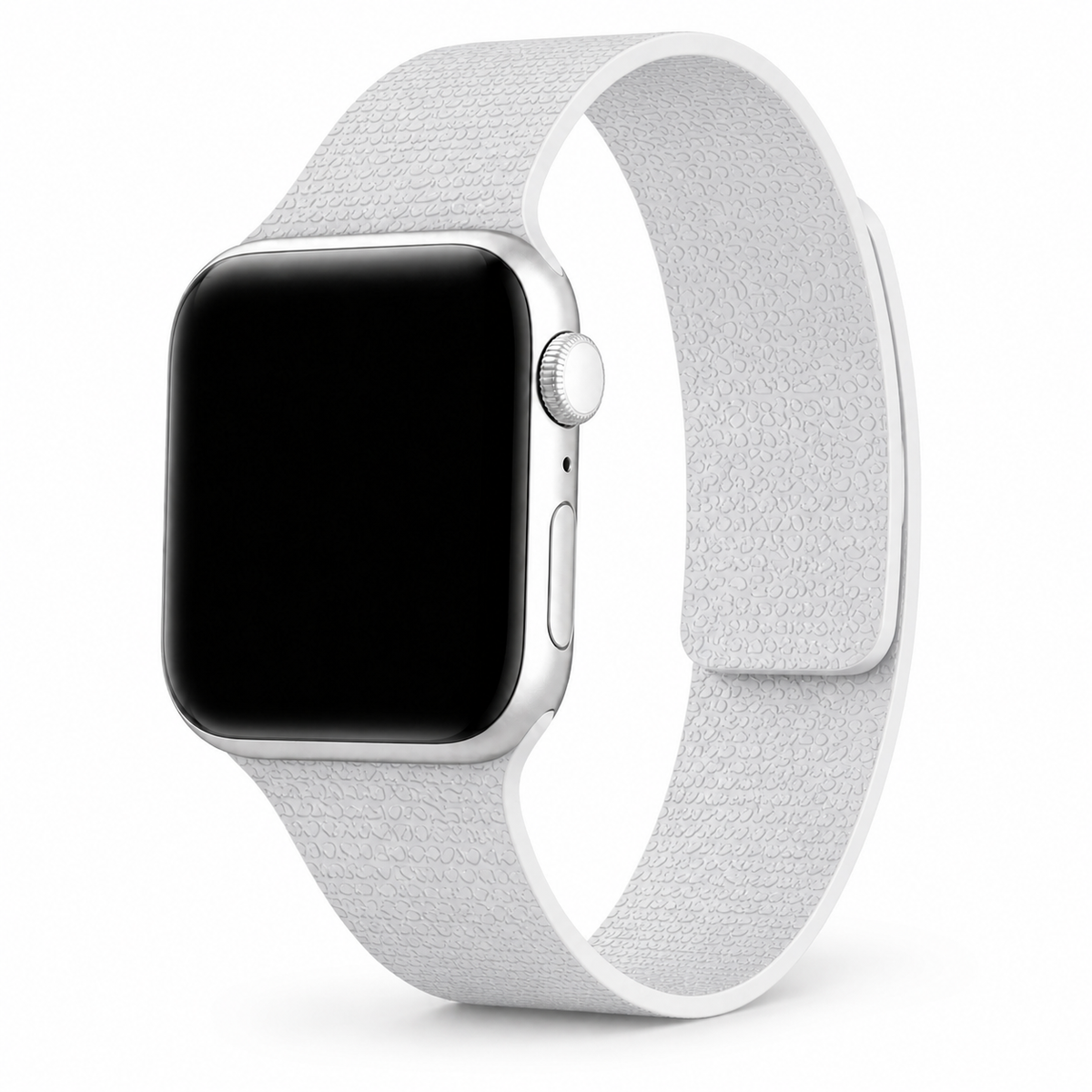 FloraTie Litchi-Grain Magnetic Silicone Band Compatible with Apple Watch
