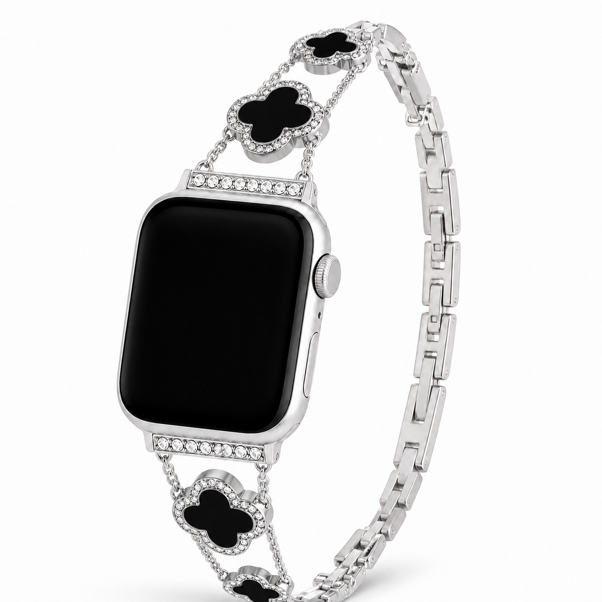 FloraTie Mother-of-Pearl-Effect Clover Bracelet Band Compatible with Apple Watch