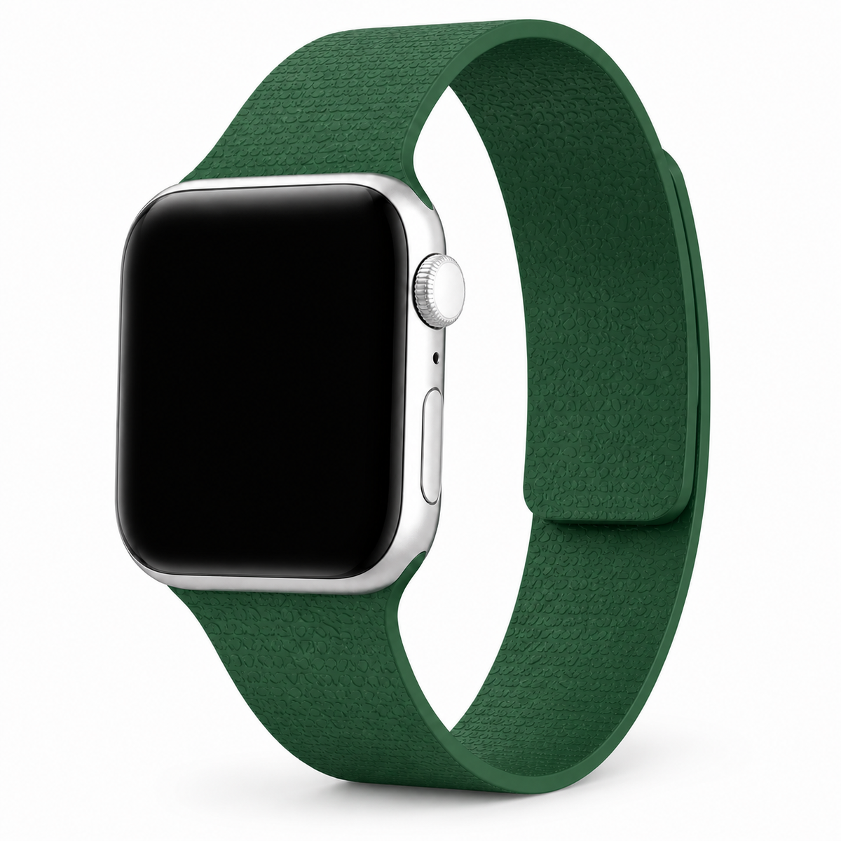FloraTie Litchi-Grain Magnetic Silicone Band Compatible with Apple Watch