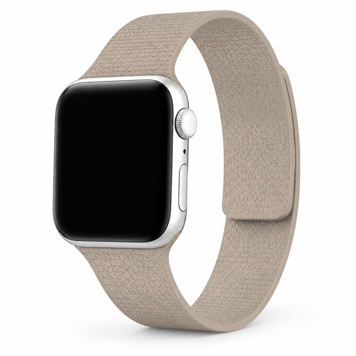 FloraTie Litchi-Grain Magnetic Silicone Band Compatible with Apple Watch