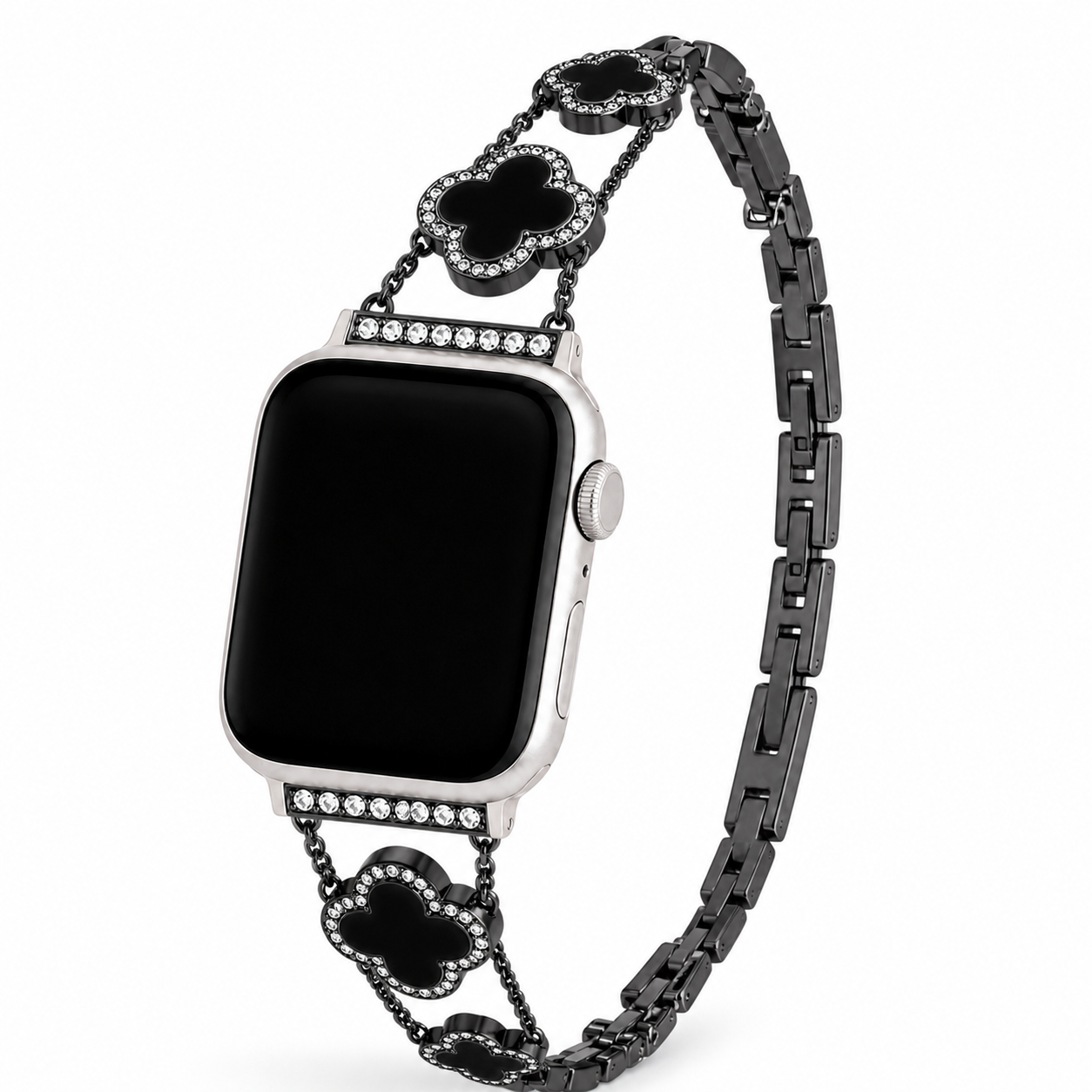 FloraTie Mother-of-Pearl-Effect Clover Bracelet Band Compatible with Apple Watch