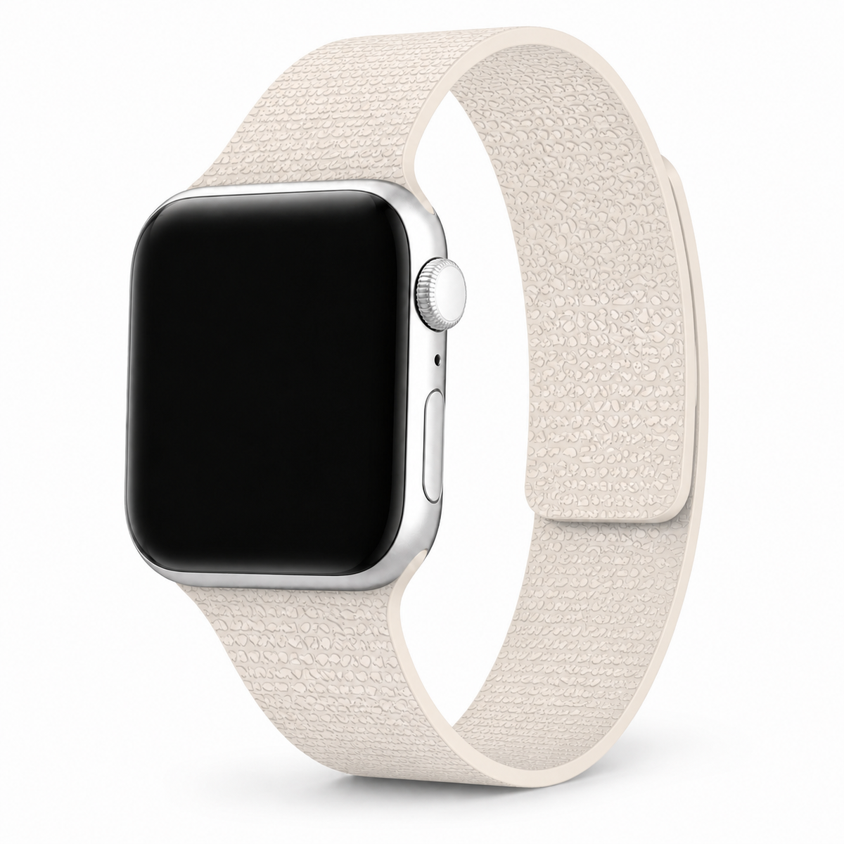 FloraTie Litchi-Grain Magnetic Silicone Band Compatible with Apple Watch