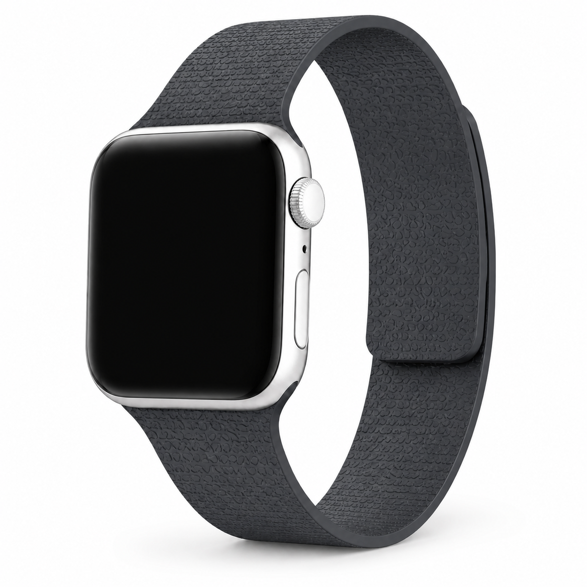 FloraTie Litchi-Grain Magnetic Silicone Band Compatible with Apple Watch