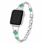 FloraTie Clover Crystal Bracelet Band Compatible with Apple Watch