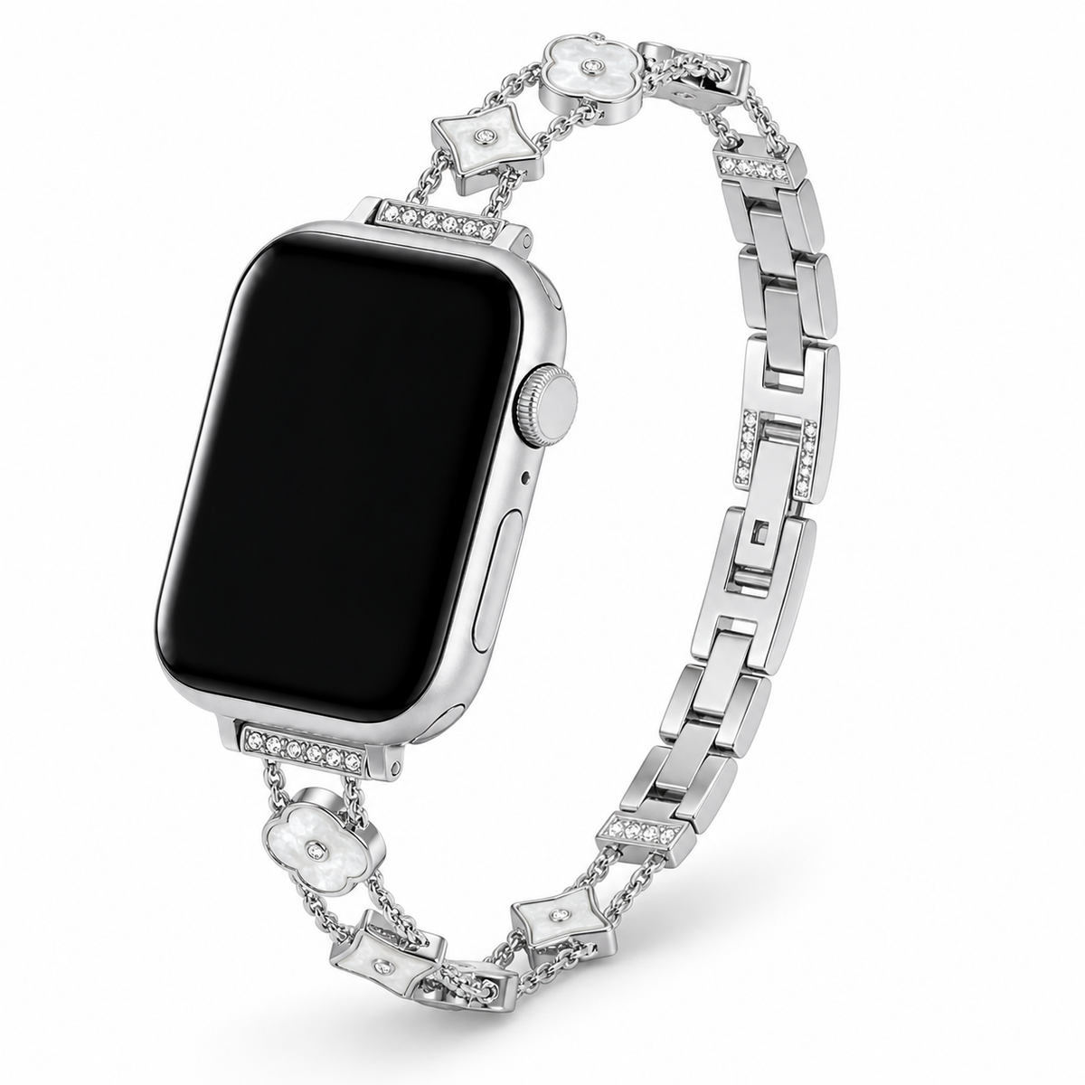FloraTie Patterned Slim Chain Band Compatible with Apple Watch