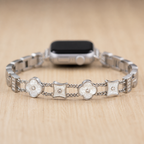 FloraTie Patterned Slim Chain Band Compatible with Apple Watch