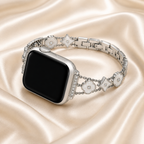 FloraTie Patterned Slim Chain Band Compatible with Apple Watch