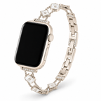 FloraTie Patterned Slim Chain Band Compatible with Apple Watch