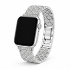 FloraTie Crystal-Set Scale Link Band Compatible with Apple Watch