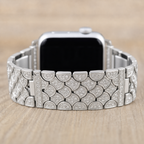FloraTie Crystal-Set Scale Link Band Compatible with Apple Watch