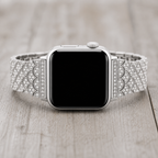 FloraTie Crystal-Set Scale Link Band Compatible with Apple Watch