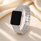 FloraTie Crystal-Set Scale Link Band Compatible with Apple Watch