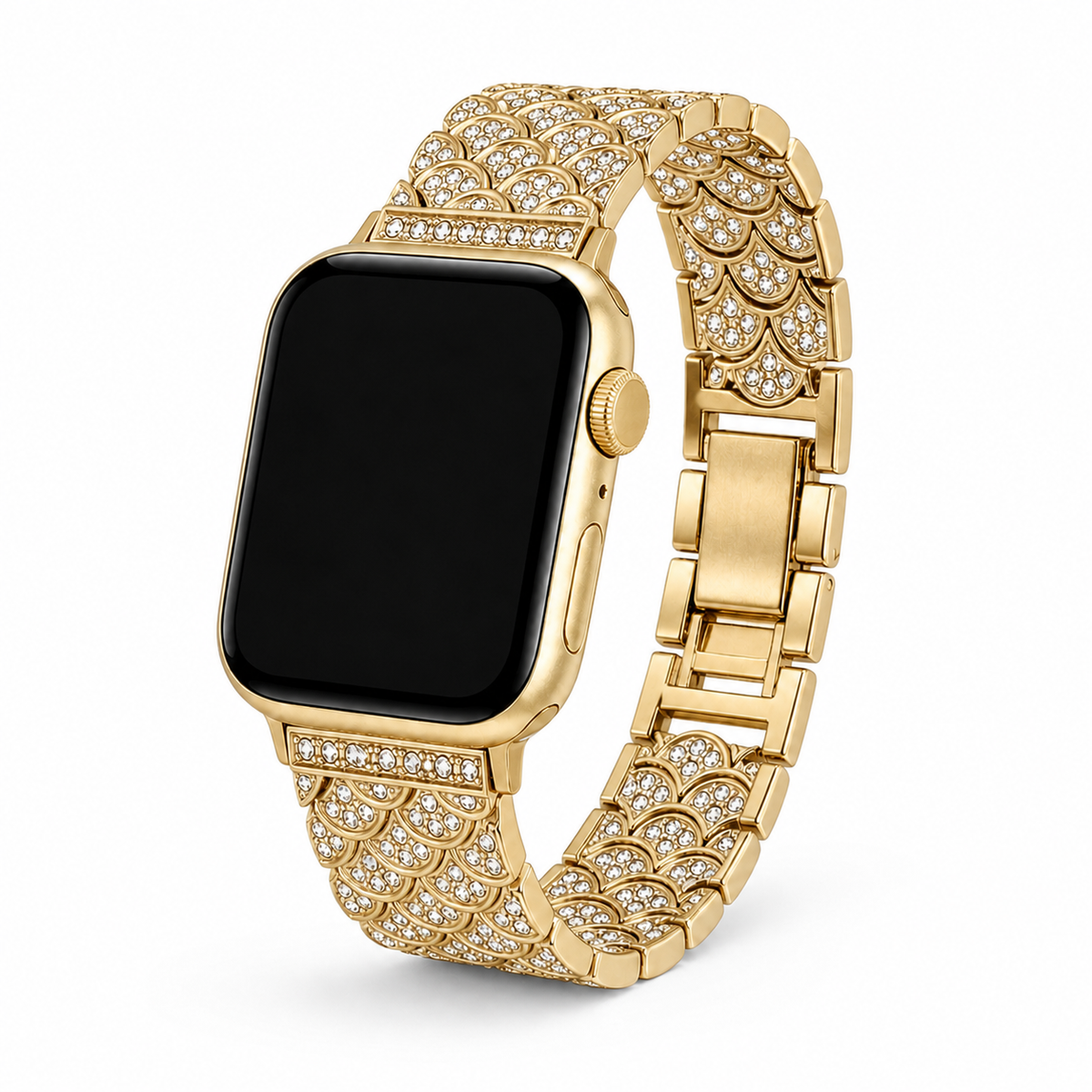 FloraTie Crystal-Set Scale Link Band Compatible with Apple Watch