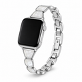 FloraTie Slim Halo Inlay Metal Band Compatible with Apple Watch