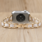 FloraTie Two-Tone Chain Bracelet Band Compatible with Apple Watch