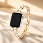FloraTie Two-Tone Chain Bracelet Band Compatible with Apple Watch