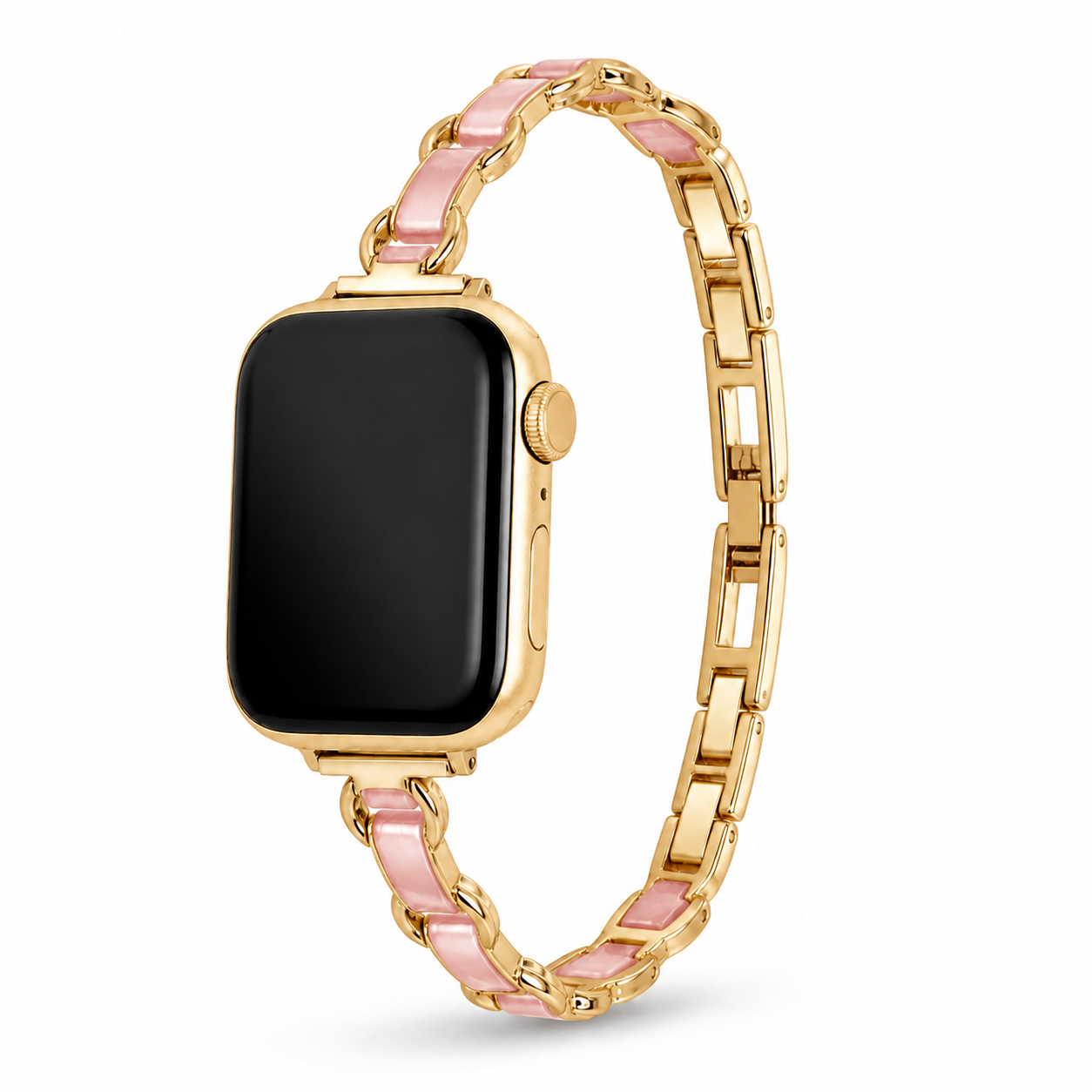 FloraTie Two-Tone Chain Bracelet Band Compatible with Apple Watch