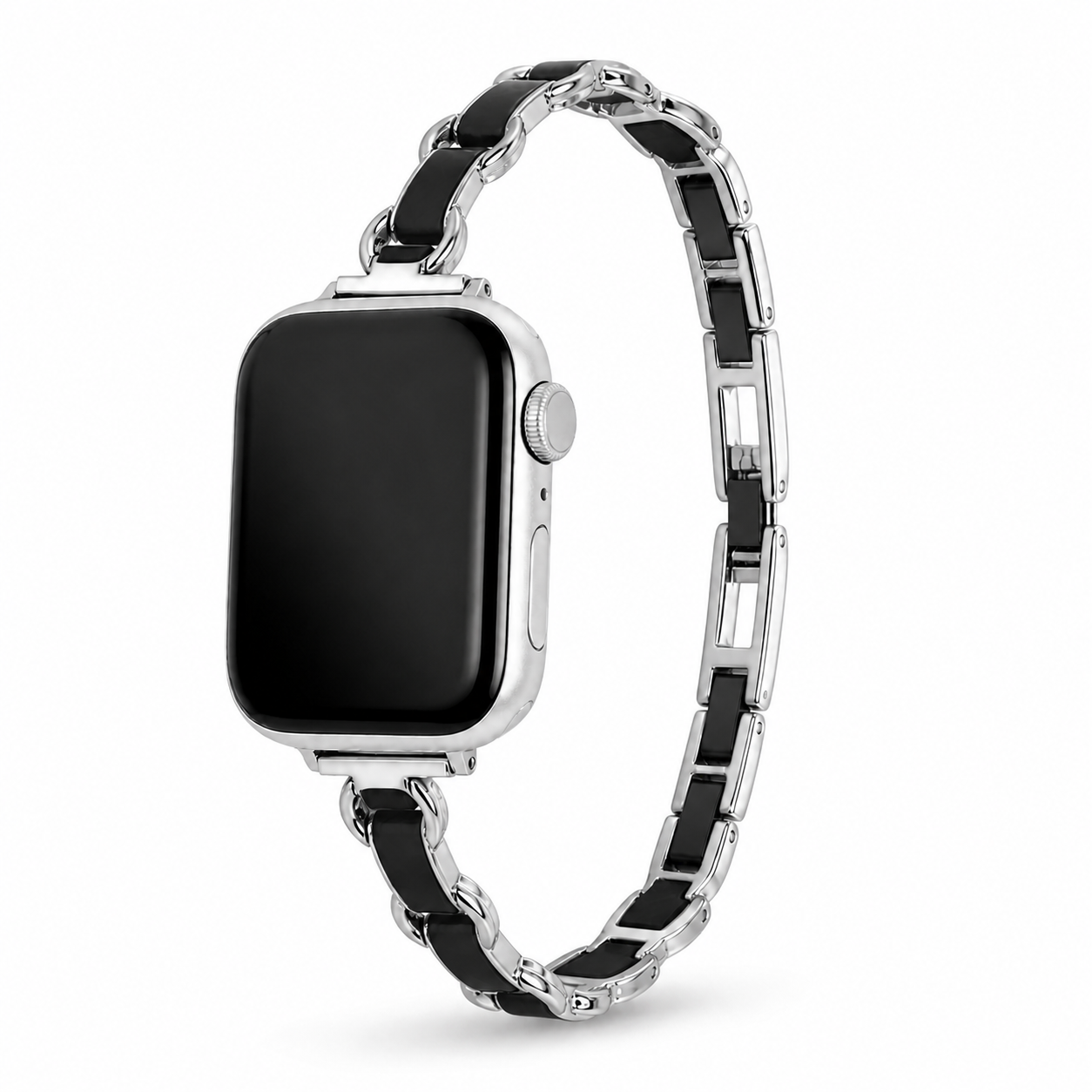 FloraTie Two-Tone Chain Bracelet Band Compatible with Apple Watch