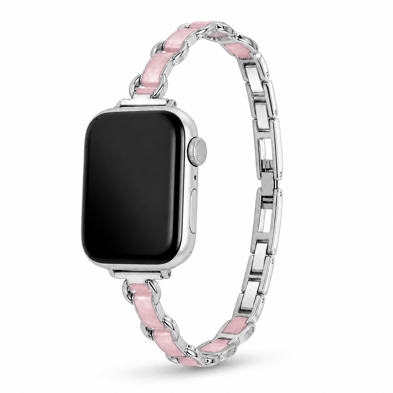 FloraTie Two-Tone Chain Bracelet Band Compatible with Apple Watch