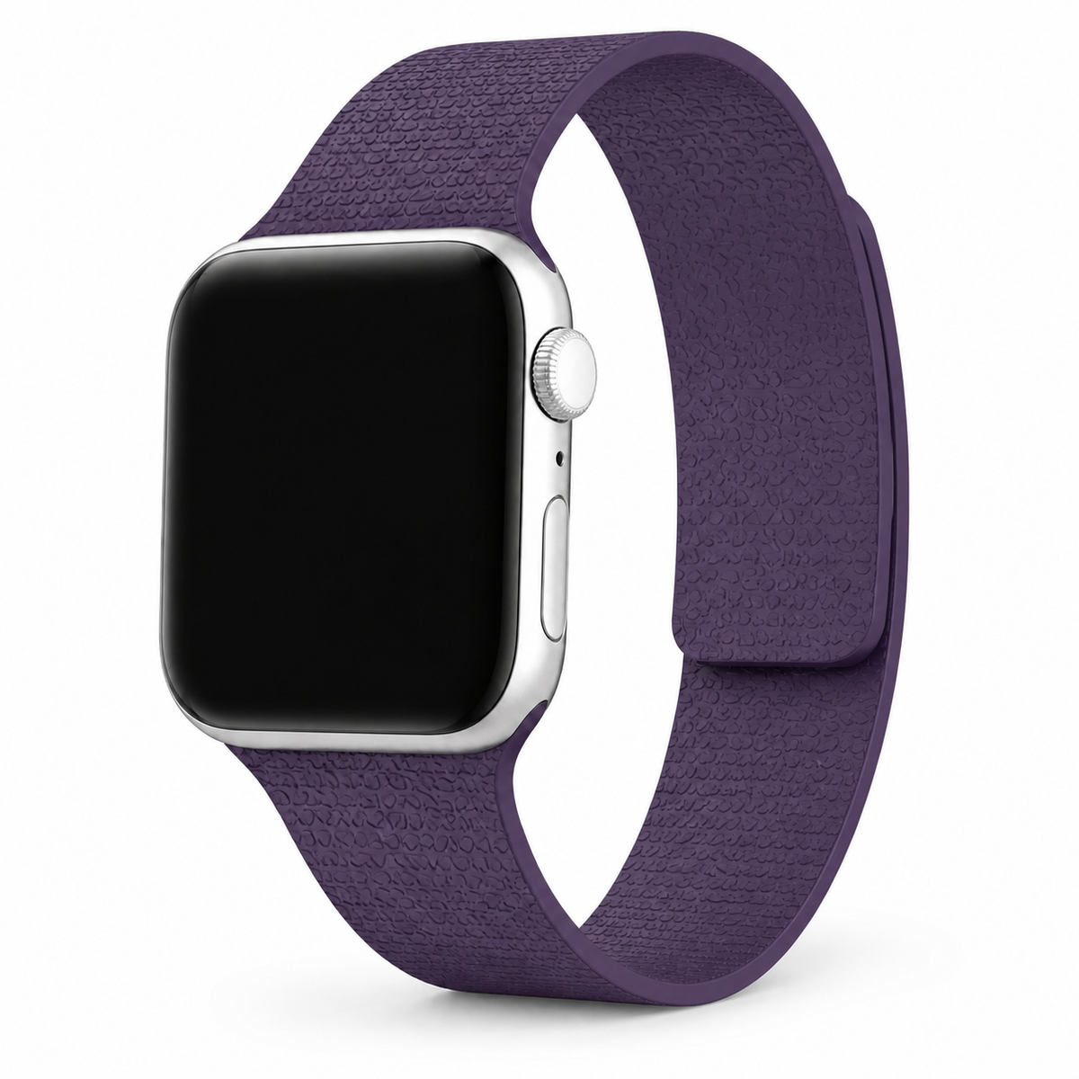 FloraTie Litchi-Grain Magnetic Silicone Band Compatible with Apple Watch
