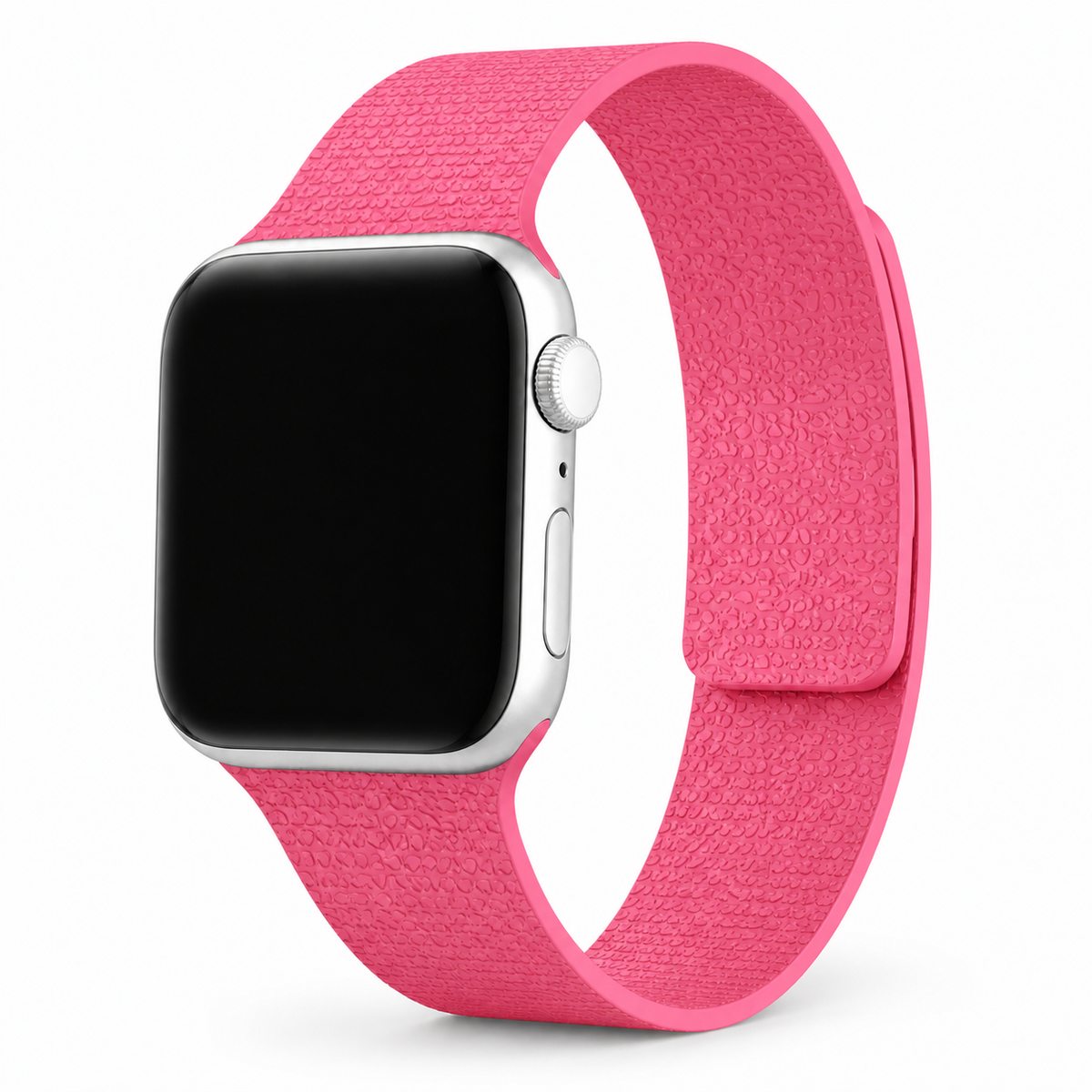 FloraTie Litchi-Grain Magnetic Silicone Band Compatible with Apple Watch
