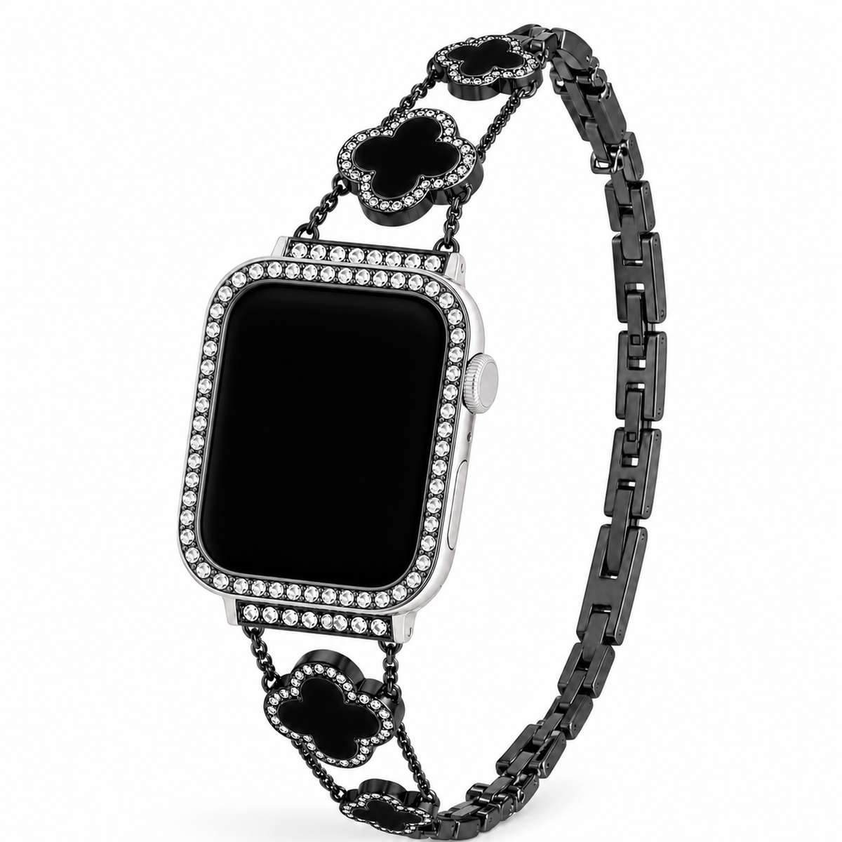 FloraTie Mother-of-Pearl-Effect Clover Bracelet Band Compatible with Apple Watch
