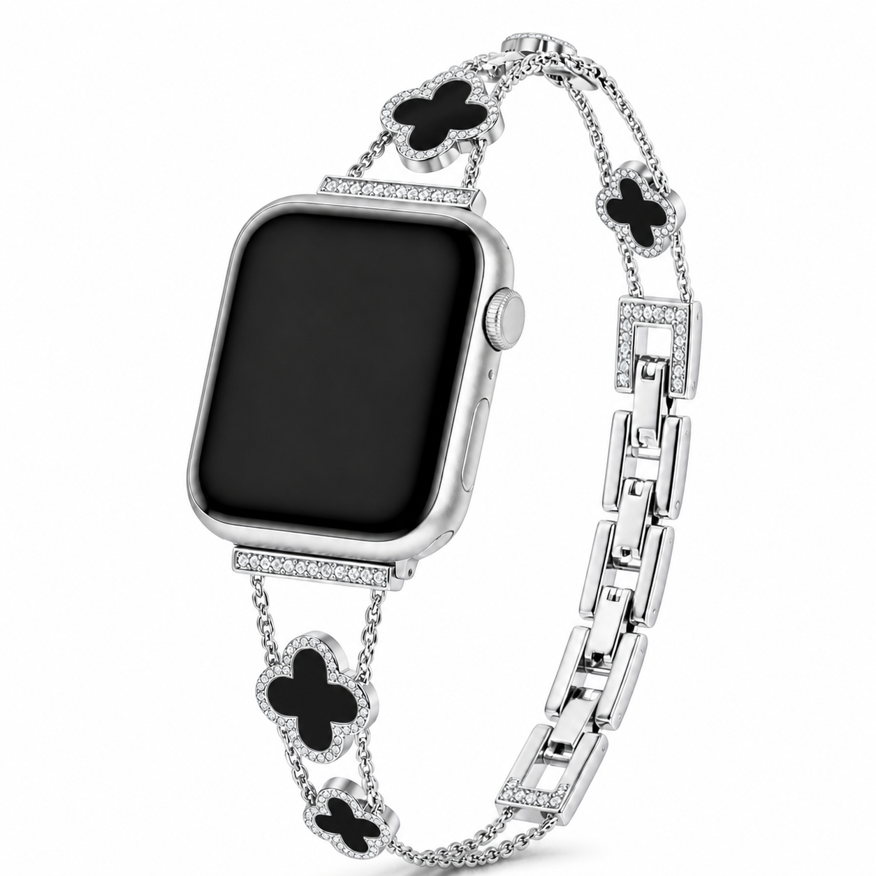 FloraTie Clover Crystal Bracelet Band Compatible with Apple Watch