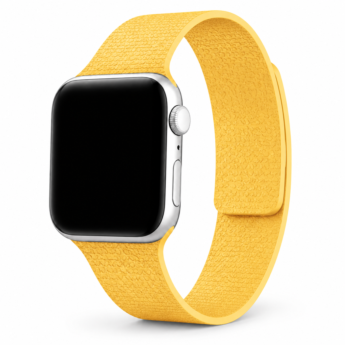 FloraTie Litchi-Grain Magnetic Silicone Band Compatible with Apple Watch