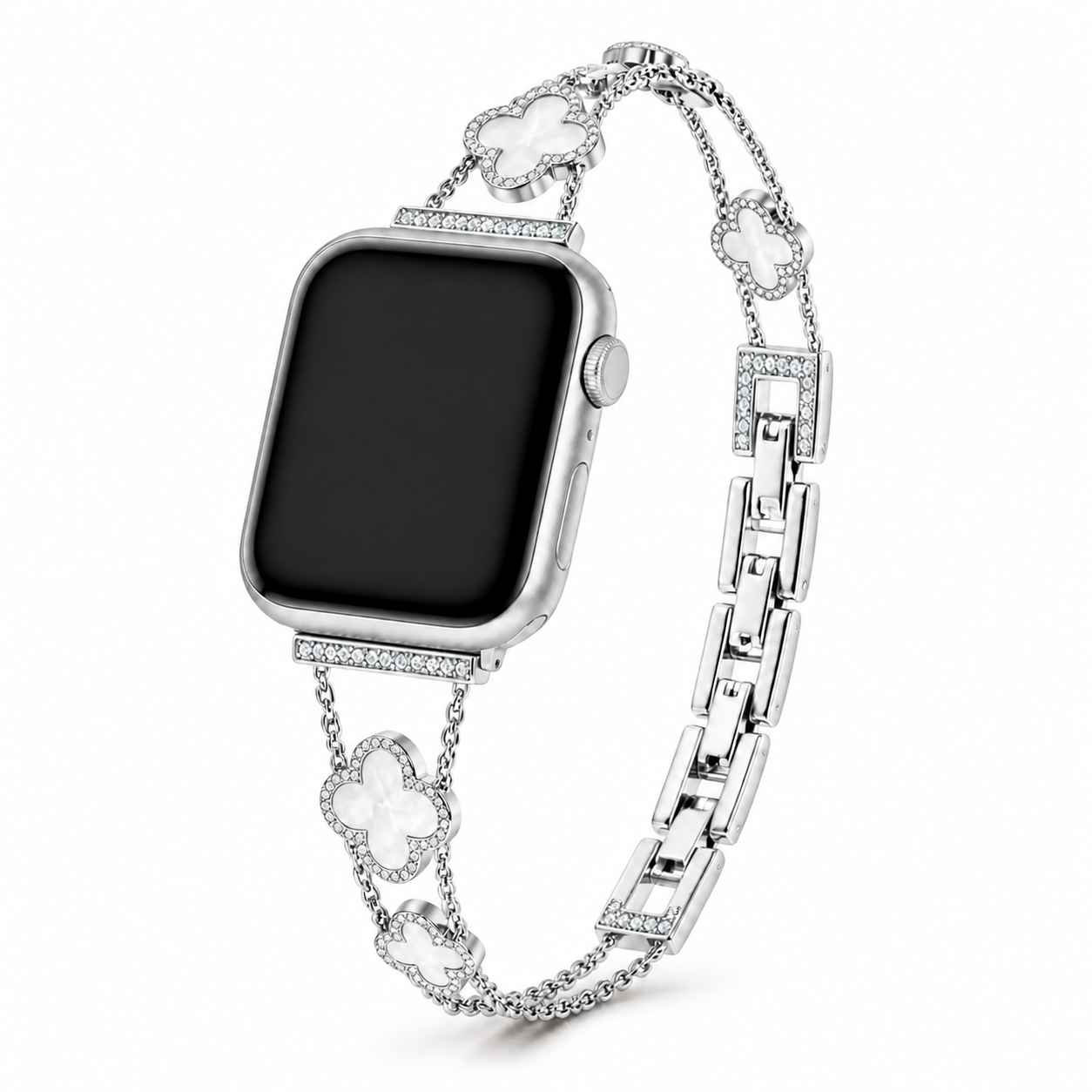 FloraTie Clover Crystal Bracelet Band Compatible with Apple Watch