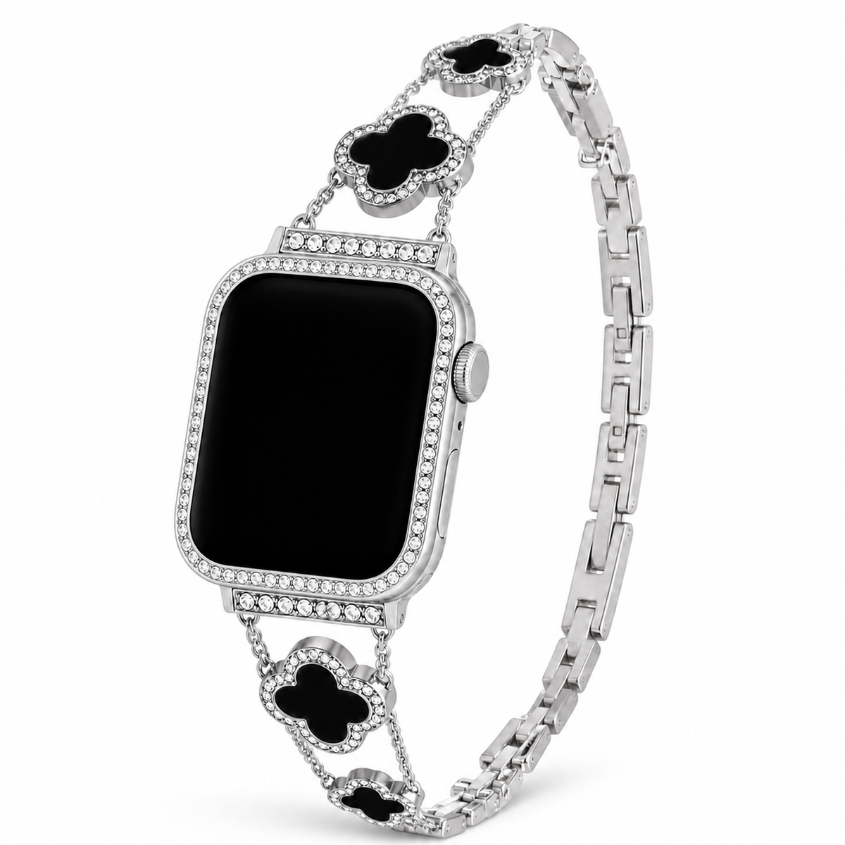 FloraTie Mother-of-Pearl-Effect Clover Bracelet Band Compatible with Apple Watch