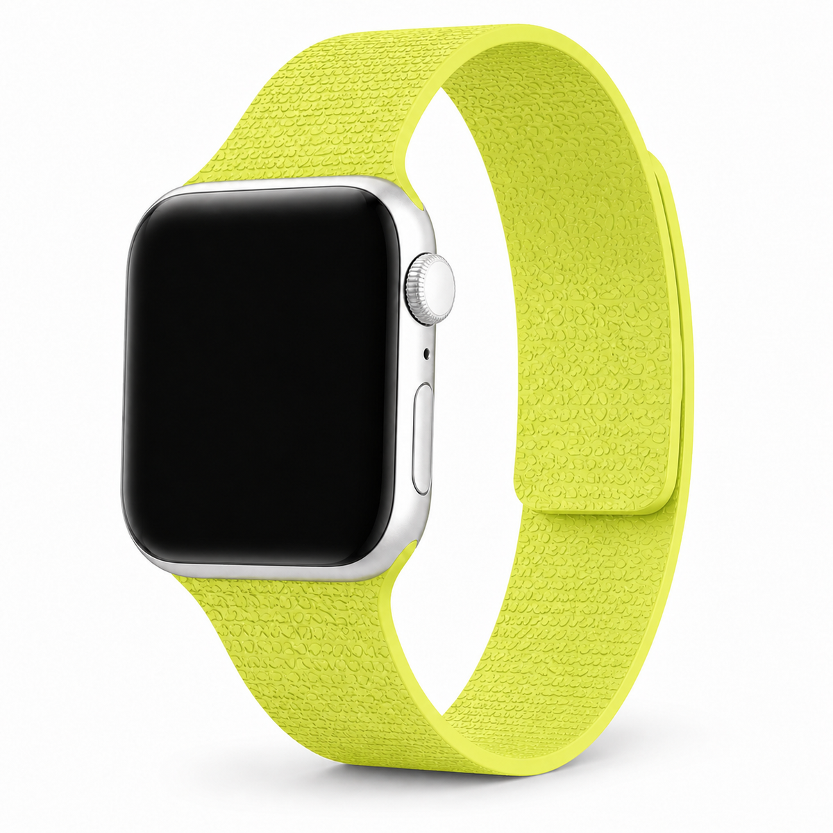 FloraTie Litchi-Grain Magnetic Silicone Band Compatible with Apple Watch