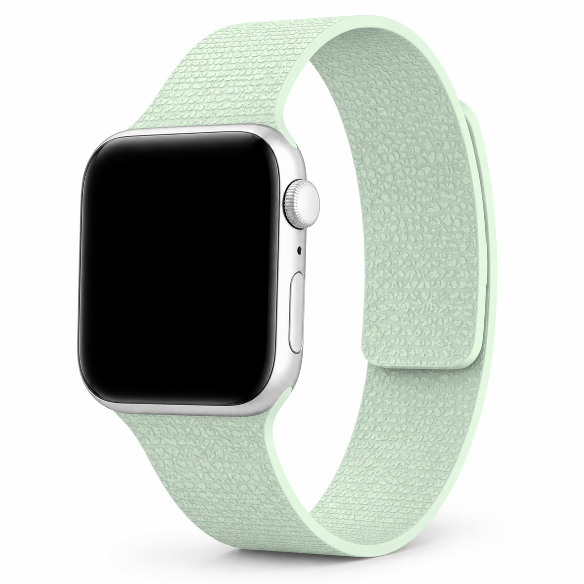 FloraTie Litchi-Grain Magnetic Silicone Band Compatible with Apple Watch