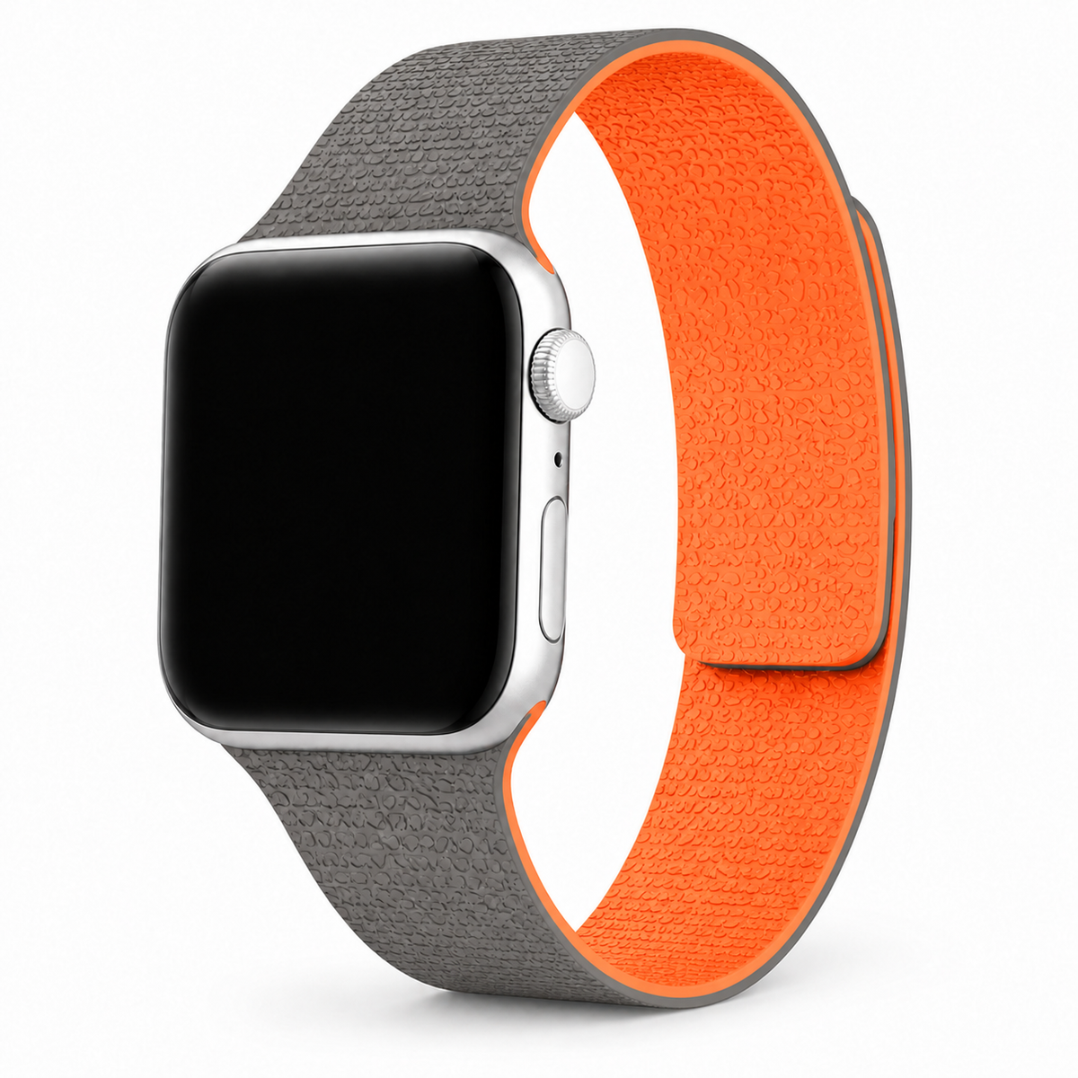 FloraTie Litchi-Grain Magnetic Silicone Band Compatible with Apple Watch