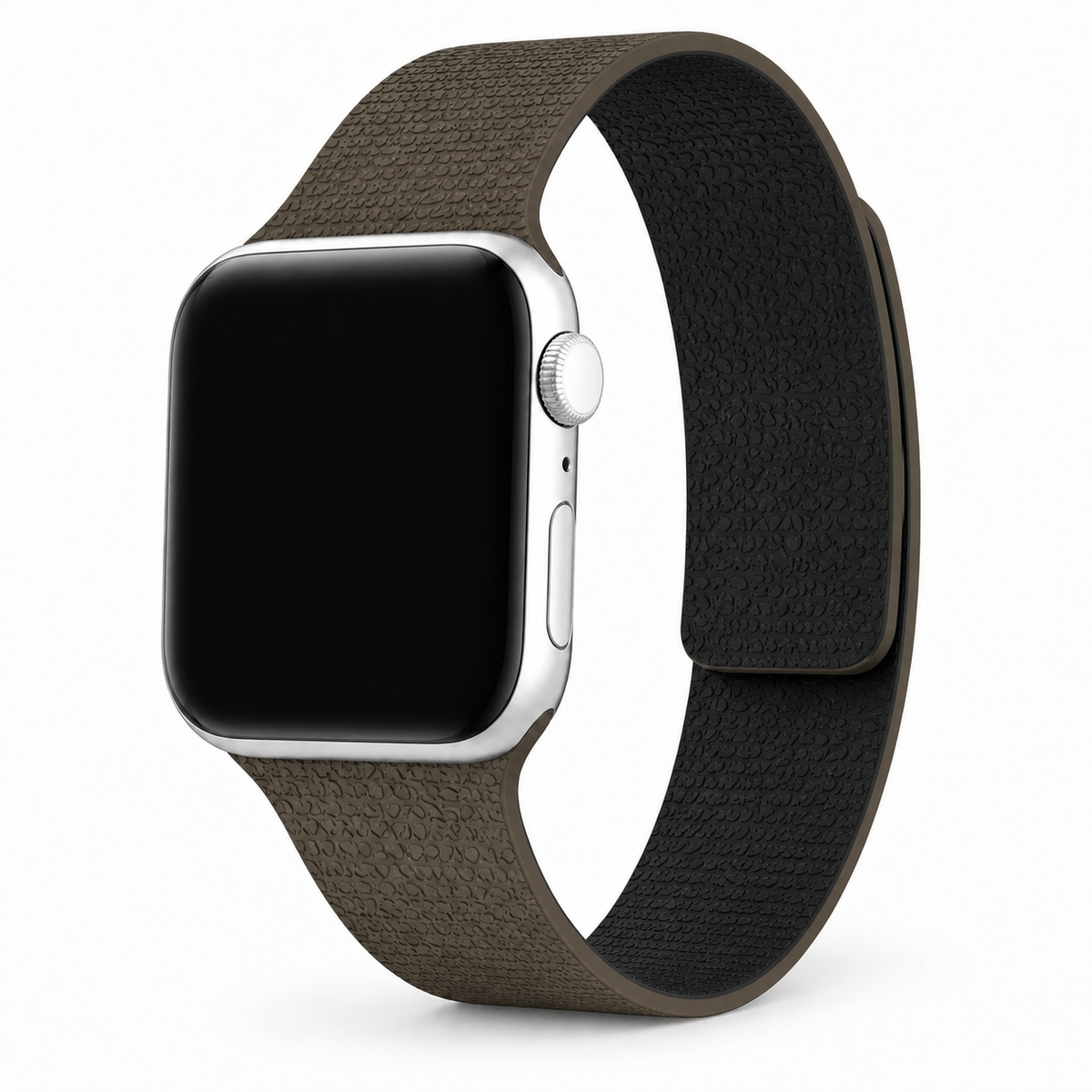 FloraTie Litchi-Grain Magnetic Silicone Band Compatible with Apple Watch