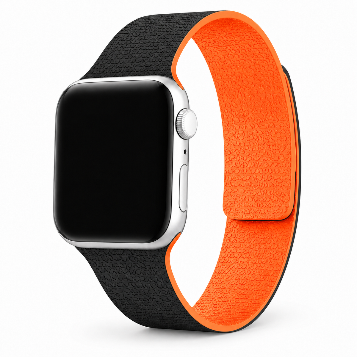 FloraTie Litchi-Grain Magnetic Silicone Band Compatible with Apple Watch