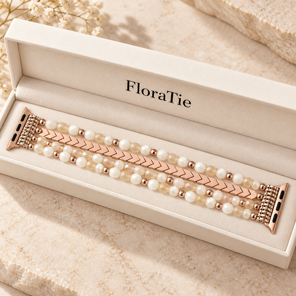 FloraTie Arrow Beaded Bracelet Band Compatible with Apple Watch