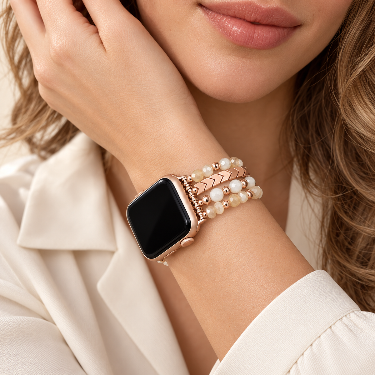 FloraTie Arrow Beaded Bracelet Band Compatible with Apple Watch