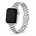 FloraTie Slim Stainless Steel Band Compatible with Apple Watch