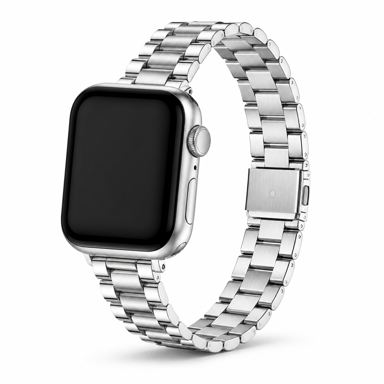 FloraTie Slim Stainless Steel Band Compatible with Apple Watch