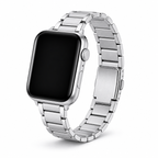 FloraTie Slim Three-Link Stainless Steel Band Compatible with Apple Watch