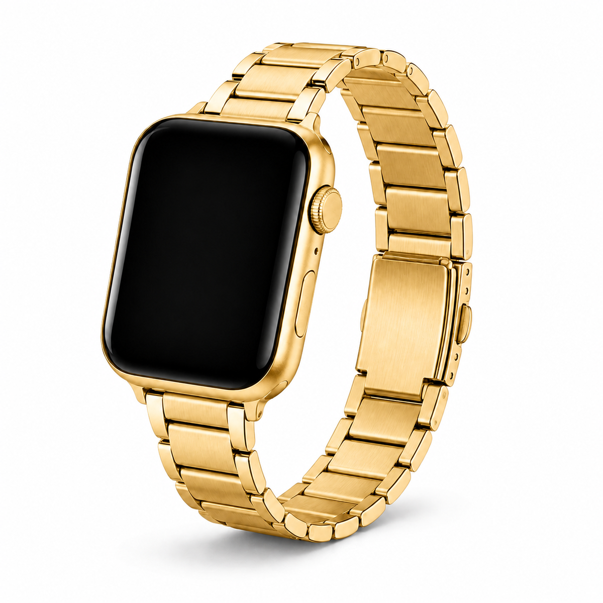 FloraTie Slim Three-Link Stainless Steel Band Compatible with Apple Watch