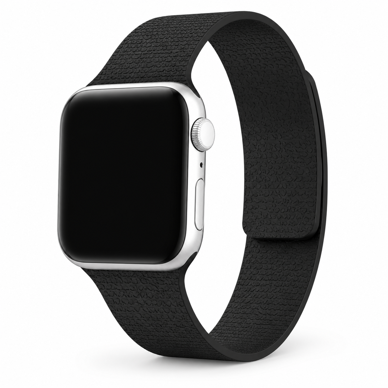 FloraTie Litchi-Grain Magnetic Silicone Band Compatible with Apple Watch