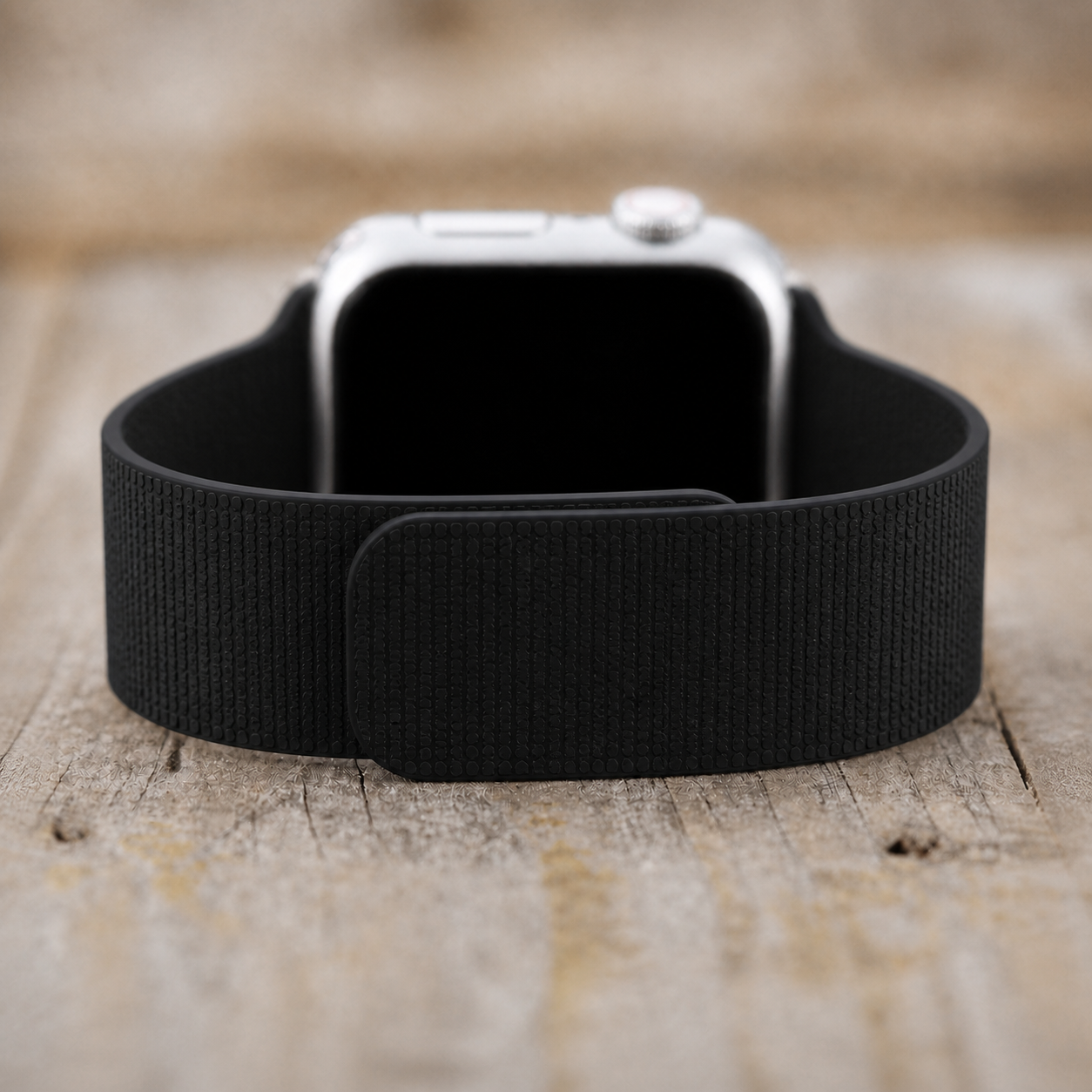 FloraTie Litchi-Grain Magnetic Silicone Band Compatible with Apple Watch