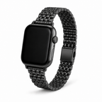 FloraTie Slim Seven-Link Stainless Steel Band Compatible with Apple Watch