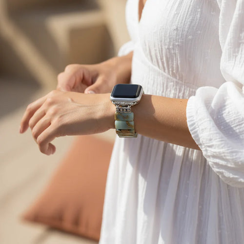 Cinturino elastico Earth Tibetan Jasper per Apple Watch