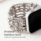 Cinturino elastico sobrio color platino per Apple Watch